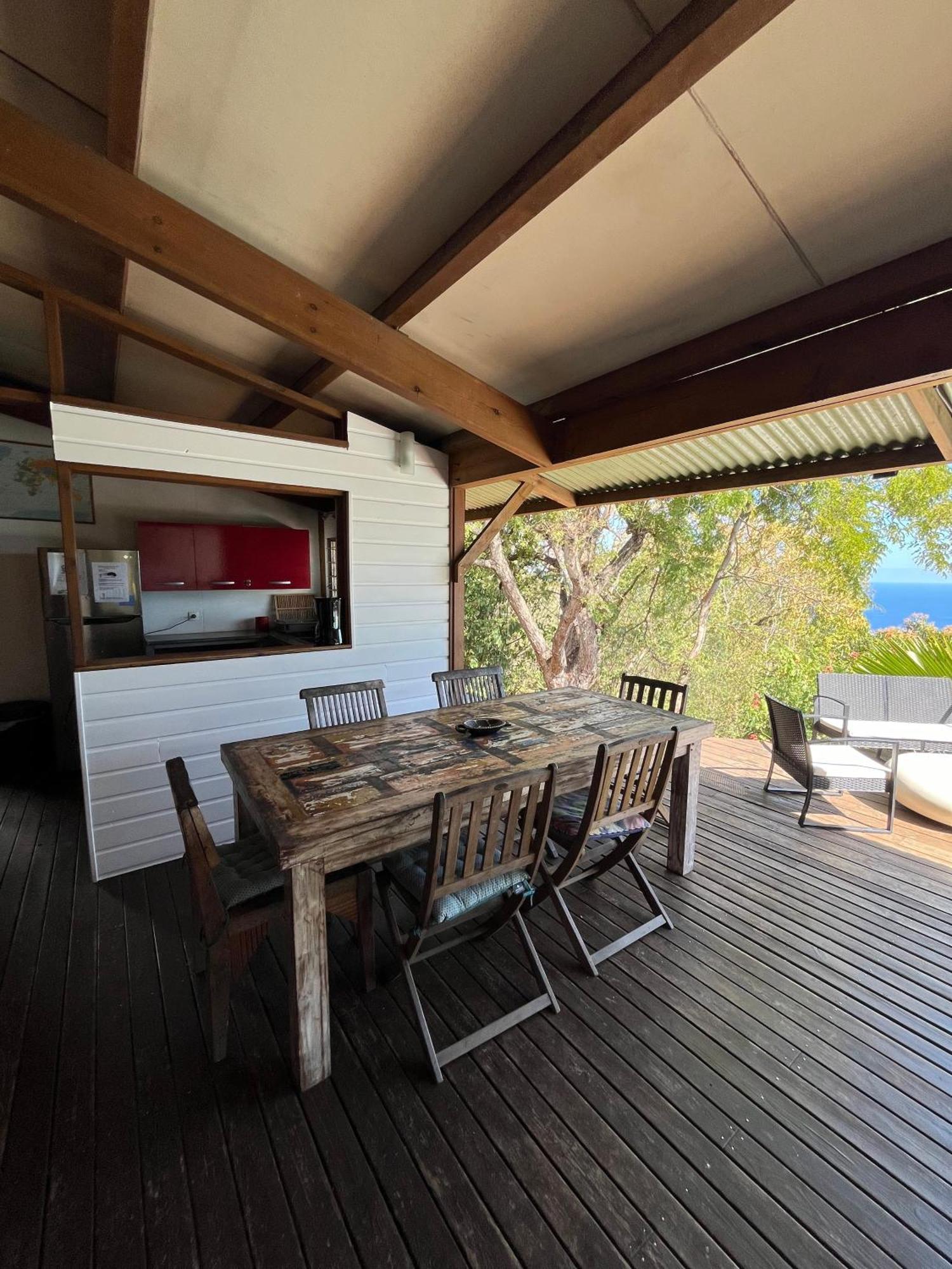 Cottage chaleureux avec vue mer et piscine Saint-Leu Extérieur photo